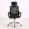 Office Chair: Mesh Headrest Office Chair with Wheels thumb 3