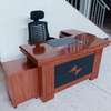 Office Desk; 1.4M Mahogany L-Shaped Office Desk thumb 10