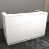 Reception desk: 120cm white reception counter desk thumb 0