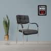 Office seat: Stackable leather catalina chair with amrest thumb 1