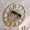 Creative wall clock metal with mirror thumb 1