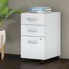 3‑Drawer Mobile File Cabinet in White thumb 1