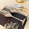 Elegant Gold Cutlery Table Setting with White Porcelain thumb 2
