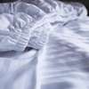 White Striped Fitted Bedsheets thumb 0