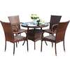 4 Piece Armrest Rattan Outdoor Chairs thumb 4