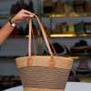 Papyrus straw woven beach bag thumb 0