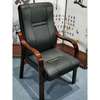 Traditional PU Leather Office Chair – Four Wooden Legs thumb 3