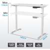 Office desks: Electric white height adjustable table thumb 1