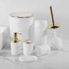 luxury bathroom accessories set with touch of gold & Silver thumb 4