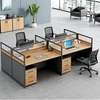 4-Person Modular Office Desk – Modern Cubicle Workstation thumb 1