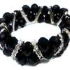 Womens Black Crystal Bracelet and earrings thumb 0