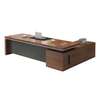 Office Desk: 180cm Brown Contemporary L-Shape Office Desk thumb 1