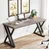 Office Desk: Wooden Writing Desk With X-Shaped Leg Structure thumb 0