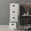 Office Cabinet:  Modern White Lockable 4-Tier Cabinet thumb 0