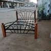 Quality and durable metallic beds with wooden finish thumb 0