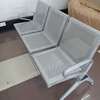3-Person Stainless Steel Reception Waiting Bench with Arms thumb 4