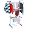 Three layer  laundry drying rack with hanger thumb 0