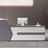Office Desk:  200CM Reception Grey Office Desk thumb 1
