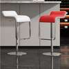 Barstool: Swivel Adjustable Leather Metal Frame Barstools thumb 1