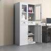 Modern Filing Cabinet with Glass Upper Doors thumb 5