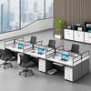6-Person Modular Office Desk – Modern Cubicle Workstation thumb 3