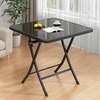 Black Square Glass Foldable and Portable Dining Table thumb 7