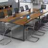 Modern Collaborative Office Table – Multi-Person Wood thumb 1