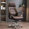 Office Chairs: High Back Brown  Leather Chair thumb 2