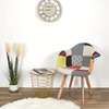 Modern Patchwork Wooden Fabric Dining Garden Chair thumb 0