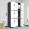 Office Cabinet: Nine Lockers Gray Office Staff Cabinet thumb 1