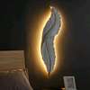 Long Hanging Nordic Feather Wall Lamp thumb 1