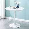 White MDF Finish Round Dining Table thumb 11