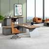 Office Desk : Solid L-Shaped Executive Wood Desk thumb 4