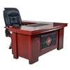 1.4 M L Shaped Mahogany Executive Desk thumb 3