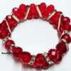 Womens Red Crystal bracelet with maasai shuka earrings thumb 2