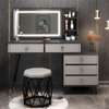 Dresser;  Modern Makeup Vanity Desk with Mirror, Lights, thumb 6