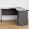 Office Desk: Modern Grey L-Shaped Study Desk thumb 3