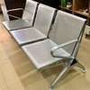 3-Person Stainless Steel Reception Waiting Bench with Arms thumb 5