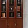 3 Door Glass Display Mahogany Office Storage Cabinet thumb 2