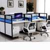 OFFICE DESK: 6 Way Blue Office Workstation thumb 5