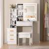 Cosmetic Bedroom Table with Mirror and Stool thumb 1