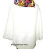 Womens Cream Cotton Poncho with earrings thumb 2