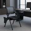 Office Chair; Black Foldable Training Chair With Writing Pad thumb 0