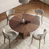 Boardroom Table; 120cm Brown Wooden Round Boardroom Table thumb 0