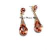 Womens Peach Crystal Earrings with Matching Keyholder thumb 2