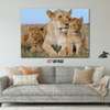 Lioness with cubs wall art thumb 0