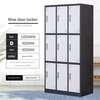 Modern Metal Locker Cabinet | 9-Door Storage thumb 5