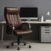 Executive Chairs : Brown Leather Ergonomic Office Chair thumb 4