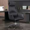 Office Chair: Leather Tufted Black Manager’s Chair thumb 0