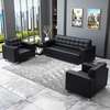 Sofas: Black Leather Office Lounge Sofa thumb 6